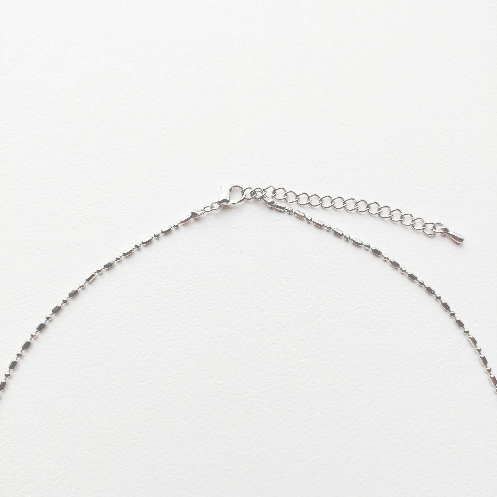 Cylinder Ball Chain Necklace/Silver Color | 5枚目